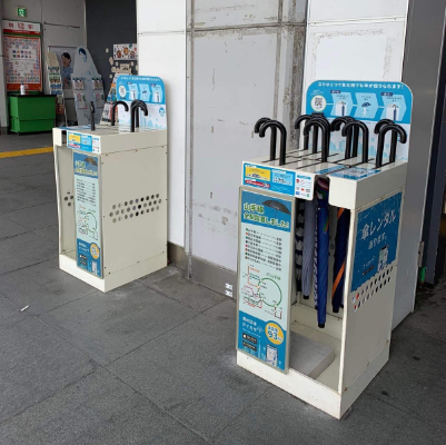 Japońskie parasolki - automat wypożyczalnia