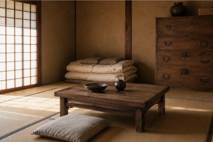 Japońskie meble – chabudai, futon i tansu w tradycyjnym japońskim pokoju