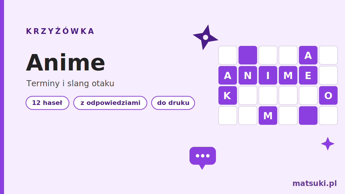 Krzyżówki o anime online