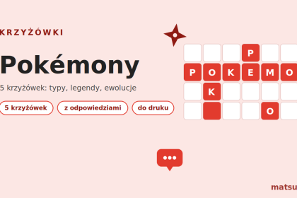 Krzyżówki o Pokémonach online