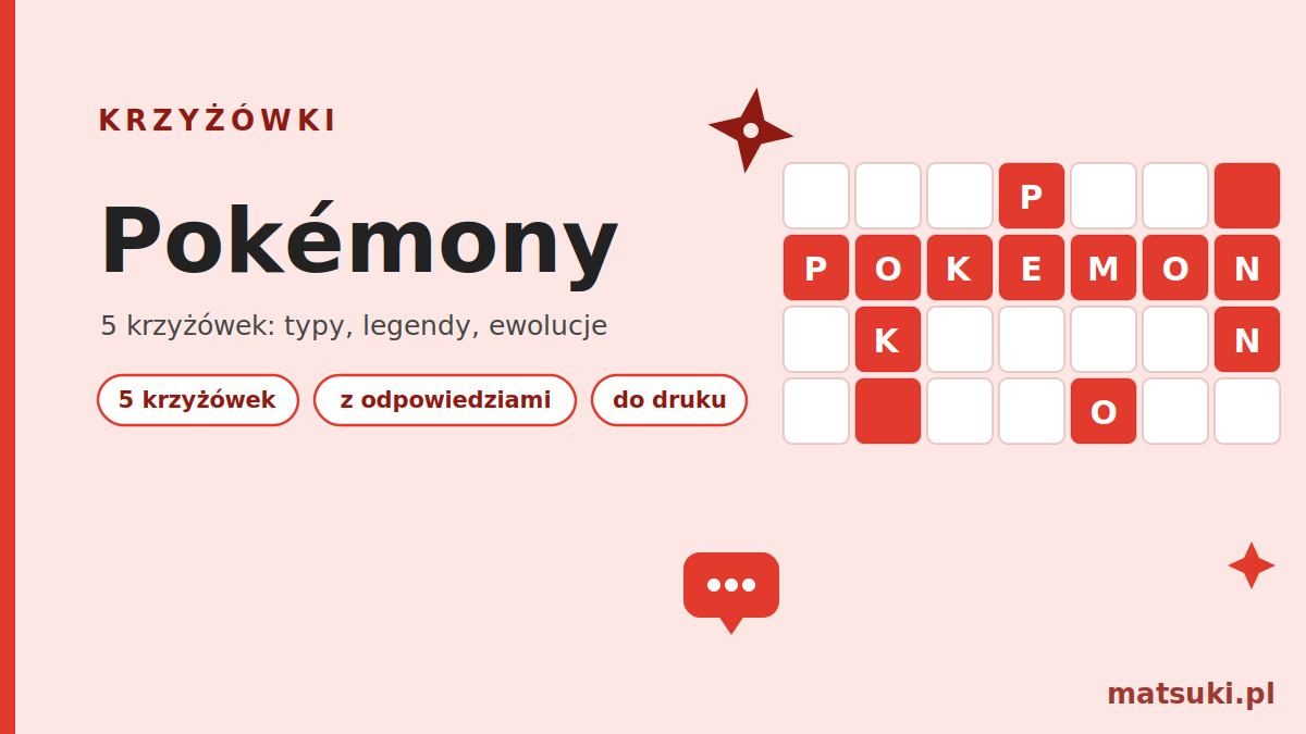 Krzyżówki o Pokémonach online