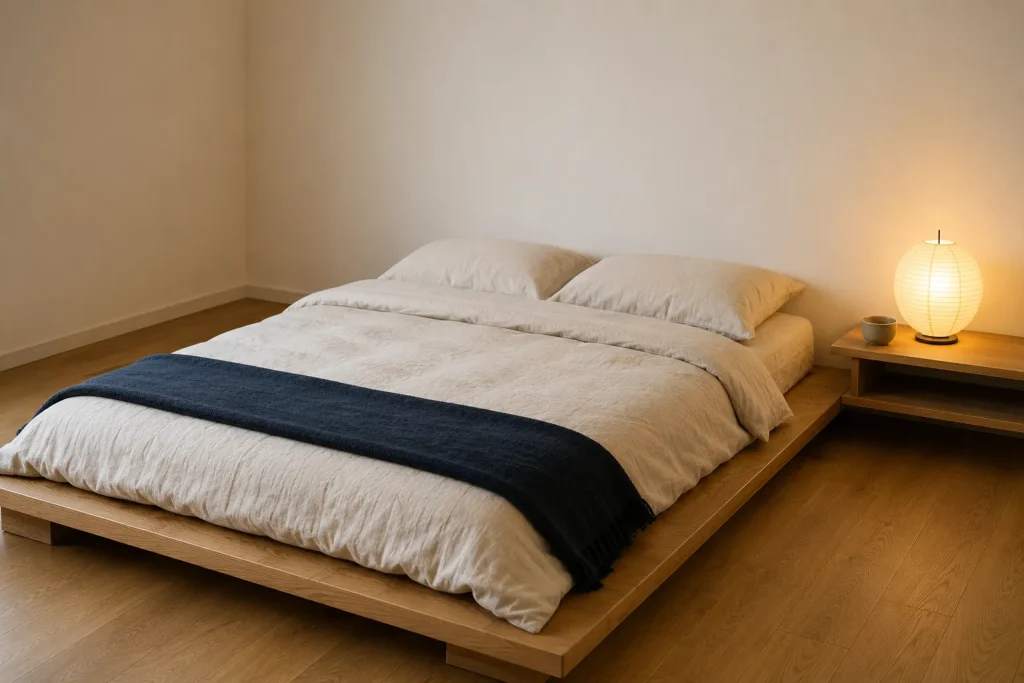 Japońska sypialnia: futon, tatami i spokojny sen