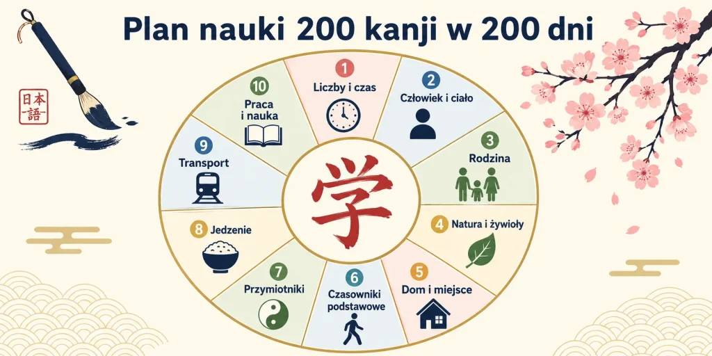200 najczęstszych kanji: lista z czytaniem — przewodnik nauki na 200 dni