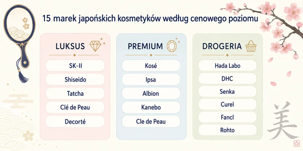 15 marek japońskich kosmetyków: przewodnik po cenowych poziomach