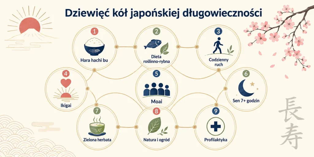 Dziewięć kół japońskiej długowieczności