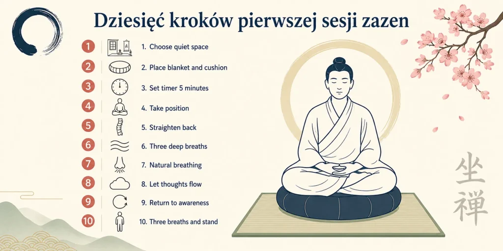 Dziesięć kroków pierwszej sesji zazen