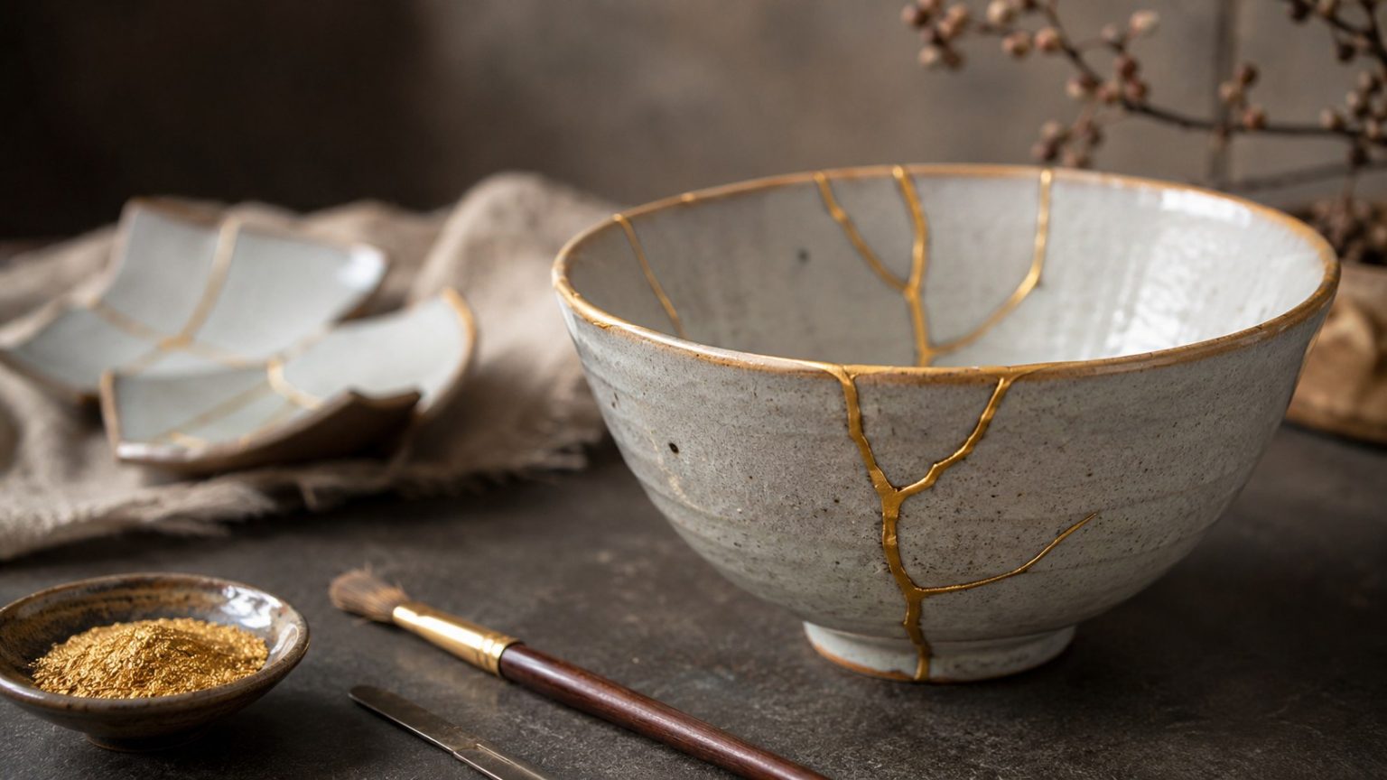 Kintsugi krok po kroku w 2026 roku: sprawdź, jak naprawić zbitą ceramikę złotem w domu, jakie materiały wybrać, jak pracować bezpiecznie i kiedy naczynie może wrócić do codziennego użytku. Bez szkód.