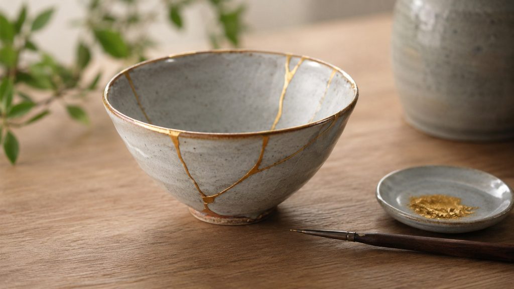 Kintsugi krok po kroku — jak po japońsku naprawić zbitą ceramikę złotem i zrobić to samodzielnie w domu