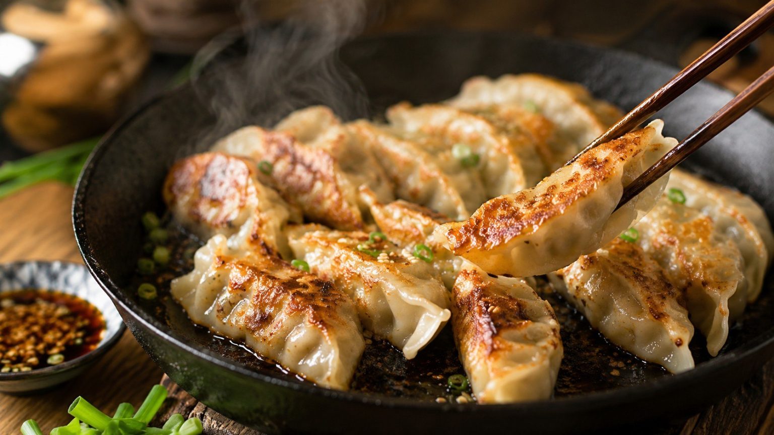 Gyoza domowa krok po kroku: najlepszy przepis na japońskie pierożki, składniki farszu, ciasto, sos, smażenie, parowanie, mrożenie i błędy, które psują smak oraz chrupiący spód.