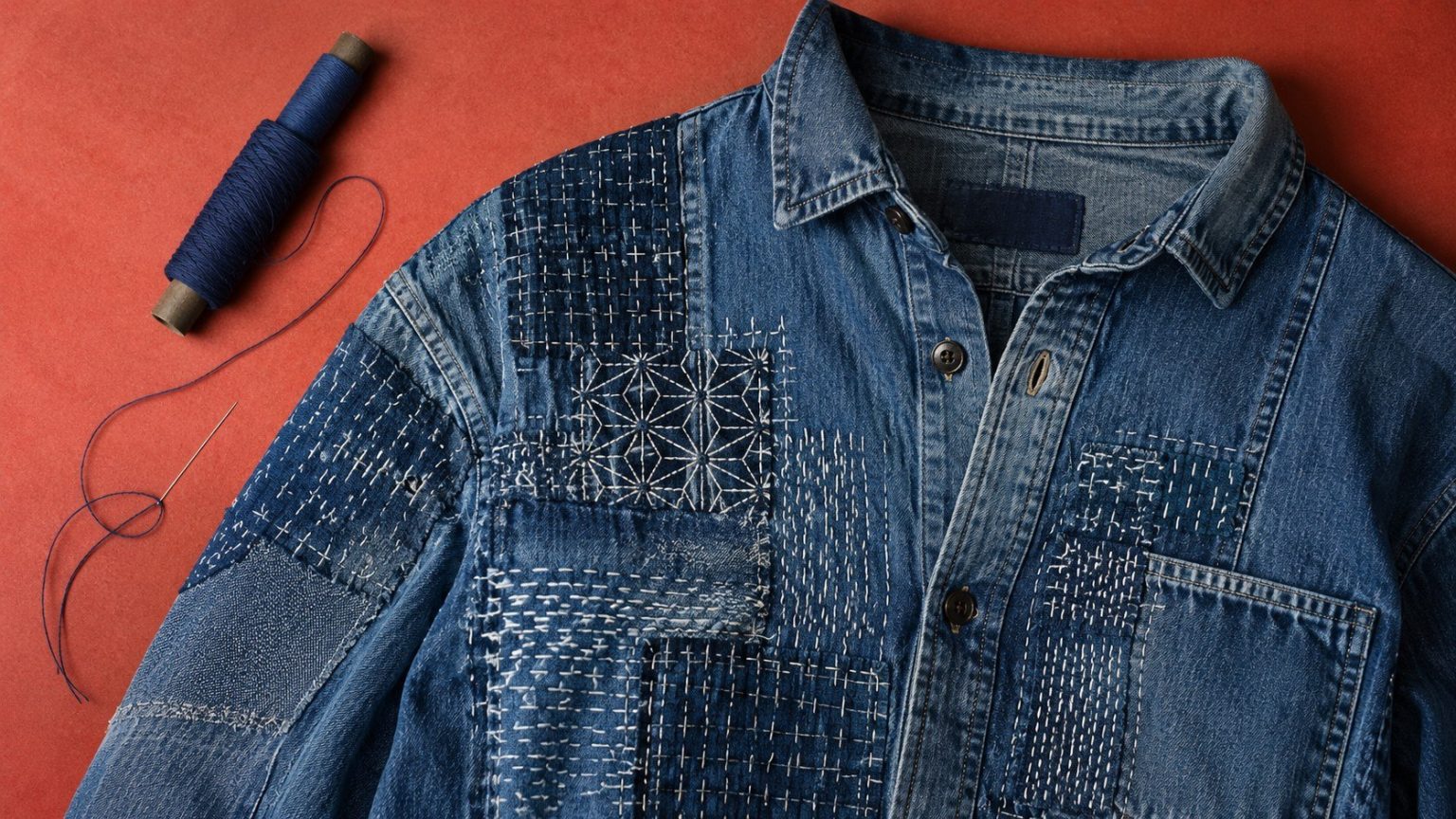 Boro patchwork bez maszyny: jak naprawiać ubrania po japońsku, dobrać łaty, nici i ściegi, wzmocnić dżinsy, koszule, len oraz gdzie szukać warsztatów rękodzieła w Polsce. Praktycznie i tanio. w domu.
